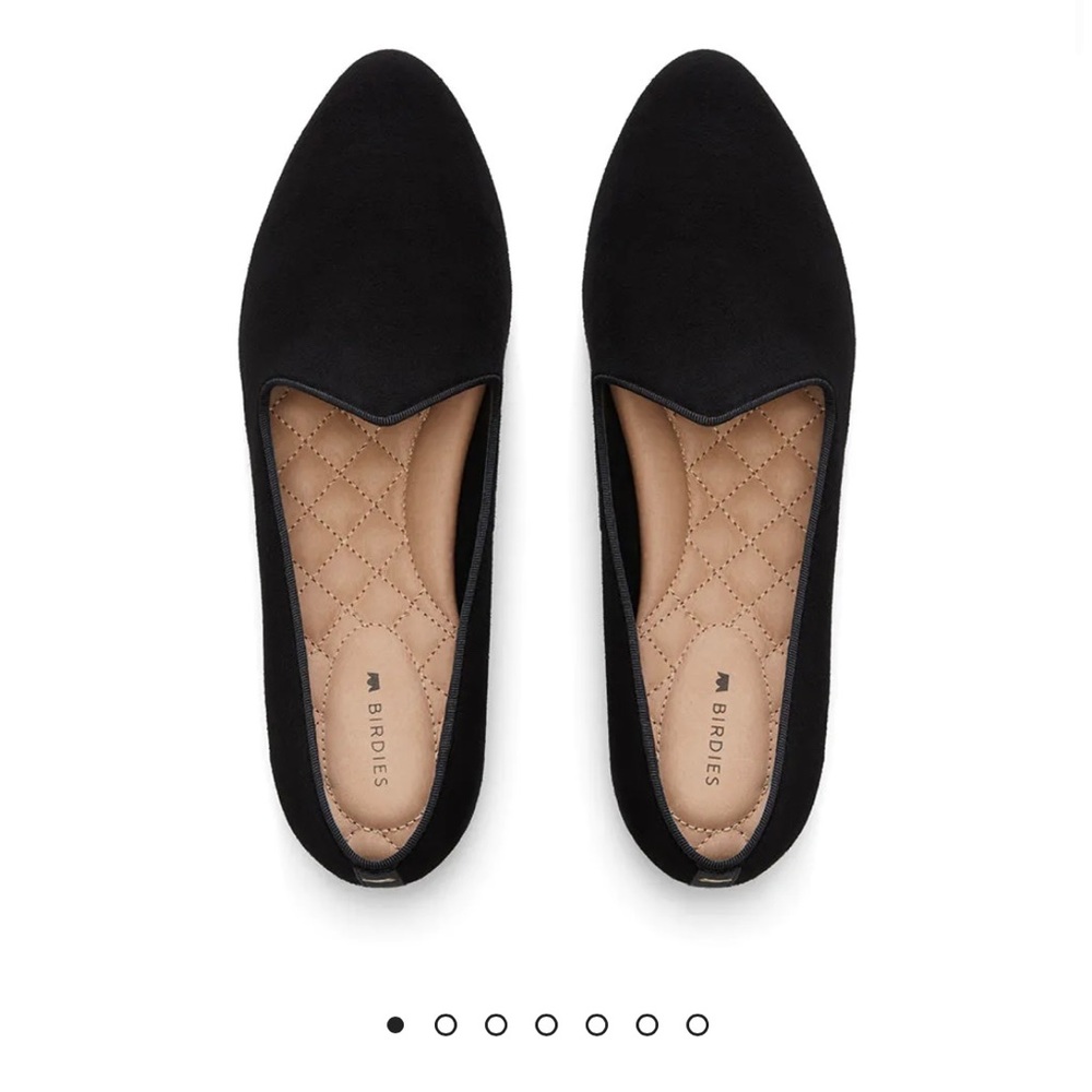 Birdies Heron Black Suede Flats